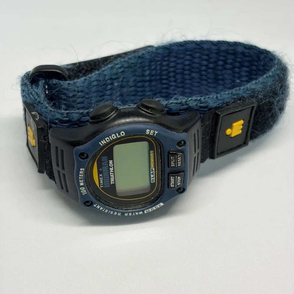Vintage Timex Ironman Digital Watch Sport Nylon Strap Gorpcore Y2K Outdoor Retro